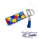 Awareness - Autism Puzzle Pieces - KeyFobs