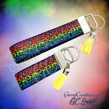 Rainbow Leopard print KeyFobs