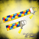 Awareness - Autism Puzzle Pieces - KeyFobs