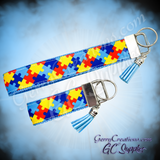 Awareness - Autism Puzzle Pieces - KeyFobs
