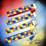 Awareness - Autism Puzzle Pieces - KeyFobs