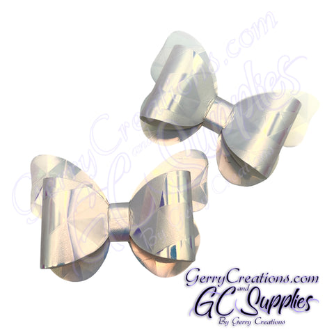 White Holographic Butterfly Snap Clips