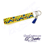 Sunflowers on Blue KeyFobs