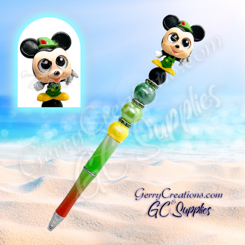 Character Beaded Pen - Mr Mouse being Peter