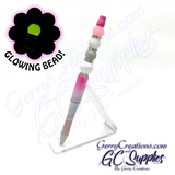 Beaded Pen - Pink Ombre with Pink Glow Bead