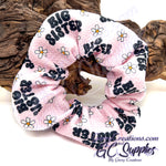 Scrunchie - Little Sis or Big Sis with Daisies