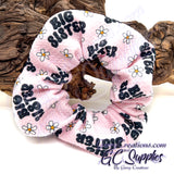 Scrunchie - Little Sis or Big Sis with Daisies