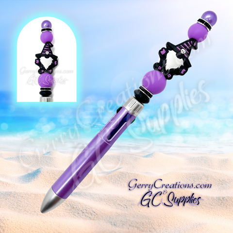 Beaded Pen - Witchy Gnome - 4 color ink