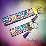 Adult - A Word - Tie Dye KeyFobs