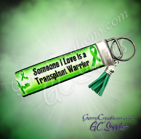 Awareness - Green Ribbon - Transplant Warrior KeyFobs