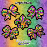 Mardi Gras Bows, Diamonds, Fleur De Lis & Ombre - 25 yard Rolls