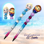 Character Beaded Pen - Frozen Princesses