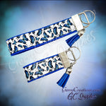 Butterflies in vibrant Blue to Aqua KeyFobs