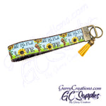 All you need is Love with sunflower dancing tree KeyFobs