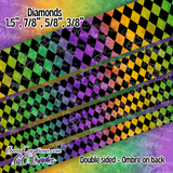Mardi Gras Bows, Diamonds, Fleur De Lis & Ombre - 25 yard Rolls