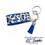 Butterflies in vibrant Blue to Aqua KeyFobs