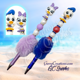 Character Beaded Pen - Donald and Daisy