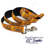 Fast as Fuck ~ on Orange ~ Dog Leash