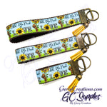 All you need is Love with sunflower dancing tree KeyFobs