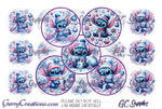 Blue Alien Snowflakes Digital BCI