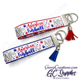 Patriotic - All American Furball with paws on Red or Blue KeyFobs