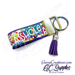 Adult - A Word - Tie Dye KeyFobs