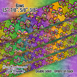 Mardi Gras Bows, Diamonds, Fleur De Lis & Ombre - 25 yard Rolls