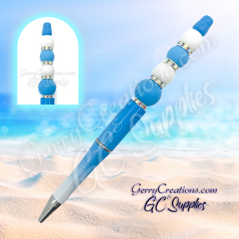 Beaded Pen - Blue Ombre