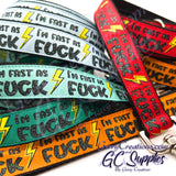 Fast as Fuck ~ on Orange ~ Dog Leash