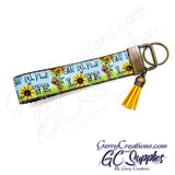 All you need is Love with sunflower dancing tree KeyFobs