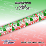 Christmas Goose & Dots (DS)- 25 yard Rolls