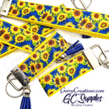 Sunflowers on Blue KeyFobs