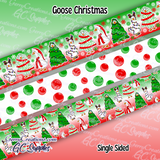 Christmas Goose & Dots (DS)- 25 yard Rolls