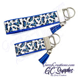 Butterflies in vibrant Blue to Aqua KeyFobs