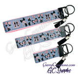 Black bows with pink glitter - KeyFobs