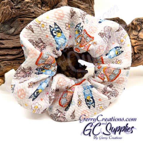 Scrunchie - Groovy Blue Heeler Sisters