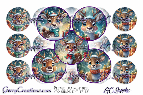 Christmas Reindeer in the Snow Digital BCI