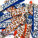 Butterflies in vibrant Blue to Aqua KeyFobs