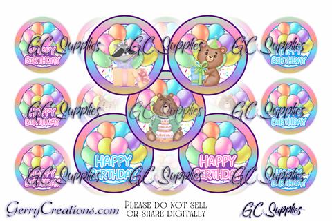 Pastel Happy Birthday Digital BCI