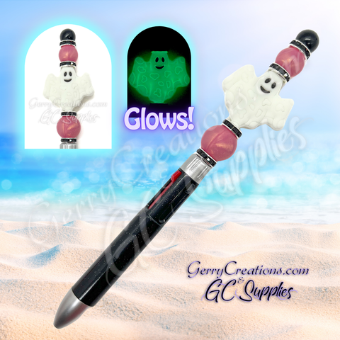 Beaded Pen - Glow Ghostie - 4 color ink