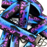 African Animals on Blue to Purple Ombré KeyFobs