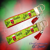 Christmas Santa loves me a Latte KeyFobs