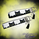 Black Cat with yellow eyes KeyFobs