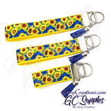 Sunflowers on Blue KeyFobs