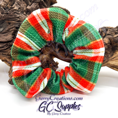 Scrunchie - Red Green Christmas Plaid