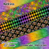 Mardi Gras Bows, Diamonds, Fleur De Lis & Ombre - 25 yard Rolls
