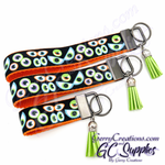 Colorful Eyes Spooky Cute Halloween Fun KeyFobs