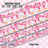 Valentine Goose, Hearts & Bows - 25 yard Rolls