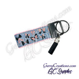 Black bows with pink glitter - KeyFobs