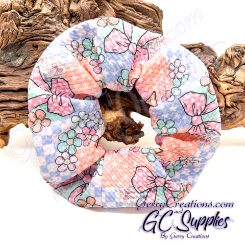 Scrunchie - Pastel Bows and Flowers